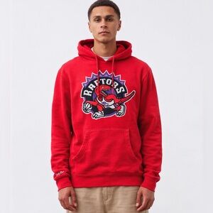 Red Mitchell Ness Toronto Raptors Hoodie